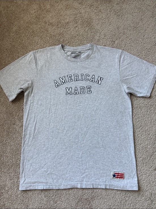 American Giant Other - American Giant Patriotic Flag Collection Grey Logo Short Sleeve Cotton Tee